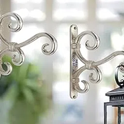 REAL ECO STAR (RES) Metal Wall Hook Hanging Plant Bracket | Decorative Straight Plant Hanger for Pots Bird Feeders Planters, Lanterns, Cotton Wind Chimes Indoor and Outdoor Hanger (Pzck of 2, CP 23)-image-39