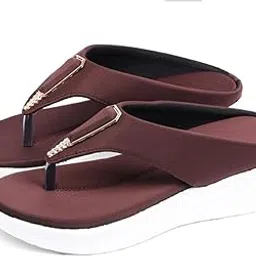 Maria Footwear Women's Stylish Floral Flip-Flops | Comfortable Slippers with Cusion soft botom Sole 5028-picture-29