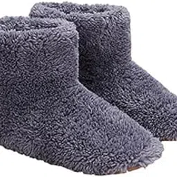VELURA 2xWinter Electric USB Warmer Foot Plush Heated Warm Slipper Home Shoe grey1 Pair Heating ShoesSlippers Womens Shoes Clothing Shoes Accessories-picture-18