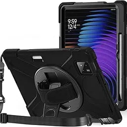 ProElite Cover for Xiaomi Mi Pad 7/7 Pro 11.2 inch Case, Rugged 3 Layer Armor case Cover for Xiaomi Mi Pad 7/7 Pro with Hand Grip and Rotating Kickstand with Shoulder Strap & Pen Holder, Black-picture-17