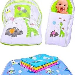 Toddylon Baby Bed New Born Baby Sleeping Bag | Bedding Set | Mattress | Carry Bag | Sleeping Essential | Carry Nest | Nappy Changing Sheets | Infants Boys Girl (0-6 Months) (3PCS Set)-picture-11