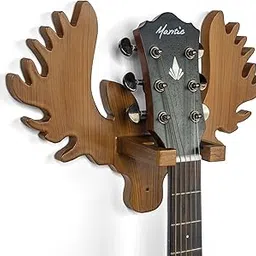 Hype String Guitar Wall Hanger || Wooden Guitar Stand - Reindeer Horns Design || for Acoustic,Electric Guitars and Ukulele ||-image-50