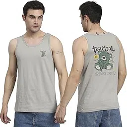 peppyzone Men's S to 5XL Graphic Printed 100% Cotton Vest - Regular Fit, Round Neck, Sleeveless-picture-15