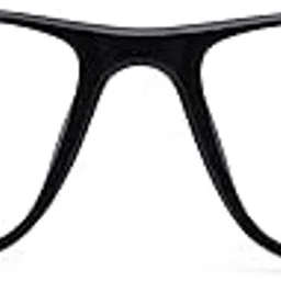 Intellilens | Zero Power Blue Cut Computer Glasses | Anti Glare, Lightweight & Blocks Harmful Rays | UV Protection Specs | For Men & Women | Black & Grey | Square | Medium image 1