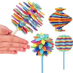 ARCADE TOYS Rainbow Spinning Candy Flower Toy, Expandable Flower Design, Educational Kids Toy, Multicolour-picture-56