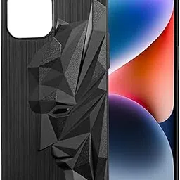 TOUCCH 3D Face Case Cover for iPhone 13/iPhone 14| Shock Proof Design with Camera Protection Ring| Liquid Case (Microfibre Lining) for iPhone 13/14 | Silicone - Black-picture-51
