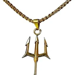 Gold Plated Trishul Pendant Chain – Spiritual & Fashion Jewelry | NISHU Superstores-picture-37