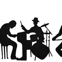 blind shop Music Metal Silhouette Music Metal Wall Decoration Saxophone Wall Hanging Cello Wall Art Jazz Drum Wall Decoration for-picture-21