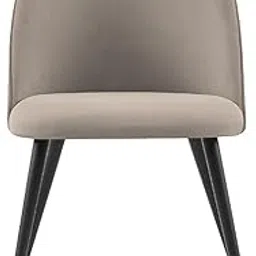 Amazon Brand - Umi Galaxy Vintage Living Room Dining Chair Rustic Beige Velvet Cushion Seat Color with Black Metal Powder Coated Base-picture-16