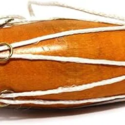 India Meets India Mango Wood Dholak (3-inch, Brown)-picture-11