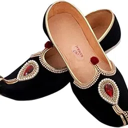 ramraj cotton Ramraj Men's Traditional Premium Black Velvet Jutti,Mojari-picture-54