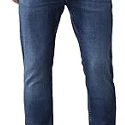 u.s. polo assn. denim co. Men's Blue Solid Mid Rise Cotton Button Tapered Jeans (UDJEN1685_Blue_34)-picture-14