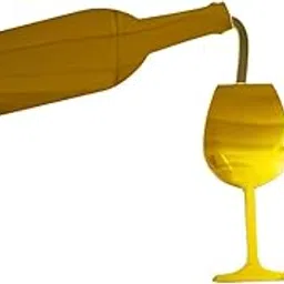 The labworld Decoration Wall Sticker, Gold Wine Bottle and Glasses Design, Self-Adhesive Reflective Acrylic Mirror, Modern Home Wall Art Decor-image-67