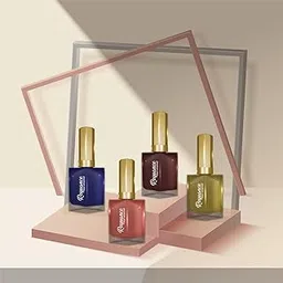 REQUANCE Nail Enamel Set of 4 | Smooth Application, Fast Drying & Durable Wear | Mix of Glossy, Matte & Sparkle Shades-picture-22