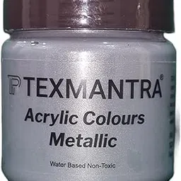 Metallic Texture Paint Acrylic Colours (200 ML, GREY) 12 Shades Available-picture-32