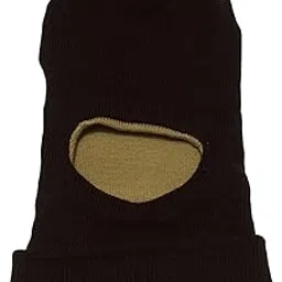 Graceway Reversible Men & Women Winter Warm Acro Wool Blend Knit Solid Balaclava Cap with neck cover for cold weather, super warm, cozy, windproof (Brown/Beige)-picture-19