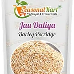 Seasonal Kart Organic Barley Daliya / Jau Dalia|Jau ka Daliya 1 Kg | Healthy Snacks| Healthy Grains | Healthy and Tasty Breakfast| Cereal for Breakfast | Diet Food for Weight Loss| Fiber Rich l 100% Natural & Vegan|-image-73