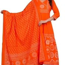 kween luok Women’s Cotton Printed Angrakha Kurta Set with Mulmul Dupatta | Elegant A-Line Ethnic Wear for Festive & Casual Outfits | Comfortable Cotton Kurta Pant Set-picture-19
