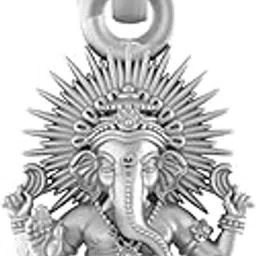 akshat sapphire Sterling Silver (92.5% purity) God Ganesh Pendant for Men & Women Pure Silver Lord Ganapathy Locket for Good Health & Wealth-picture-39