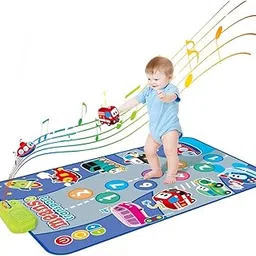 ToyoWorld Musical Mat for Kids Ages 3+ - Marin Animals | Baby Piano Play Mat with 8 Vehicle Sounds | Interactive Musical Keyboard Early Learning Toy | Birthday Gift for Boys & Girls-image-9