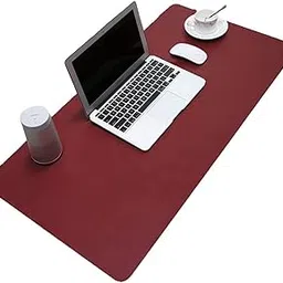1 PCS Non-Slip Desk Pad, Waterproof PVC Leather Desk Table Protector, Ultra Thin Large Mouse Pad, Easy Clean Laptop Desk Writing Mat for Office Work/Home/Decor (Wine Red)-picture-55