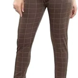 Women's Checkered Formal Stretchable Jeggings-picture-49