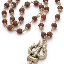 3nesh Rudraksha Panchmukhi Trishul Damroo Brass Kavach Locket Pendant Neck Chain for Men and Women Pack of 1-picture-43