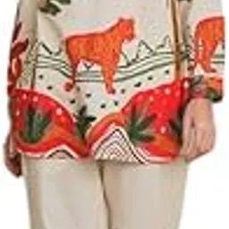 Women's Cotton Floral Printed Straight Short Kurti with Pant Set-image-10