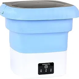 CLUB BOLLYWOOD®Portable Washing Machine 9L Capacity Small Washer For Apartment Travel Hotel Blue|Home & Garden | Major Appliances | Washers & Dryers |1 Piece Foldable Washing Machine image 1