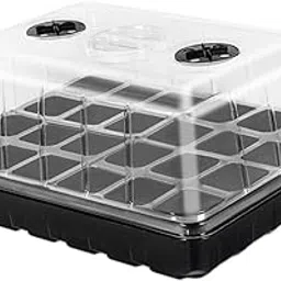 LOOM TREE® Seed Starter Tray 24 Holes Sprouting Container for Seedling Indoor Gardening Black-picture-17
