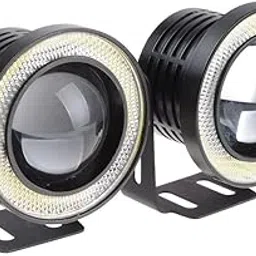 Aorna High Power LED Fog Light Projector Cob with Angel Eye Ring for Cars (Multicolor), Set of 2-picture-28