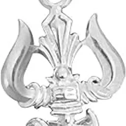 om pooja shop Trishul Locket in Pure Sterling Silver - 2.6 Gms (Silver)-picture-50