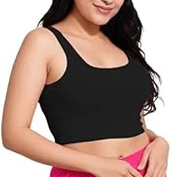 Readymade Fitted Saree Blouse for Women Sleeveless Square Round U Neck Regular fit Stretchable Pullon Western Stylish Crop Top VG22-picture-12