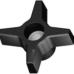 Innovative Components AN6C4P7L-21 2.50" 4 Prong knob thru hole 3/8 -16 steel zinc locknut black pp (Pack of 10)-picture-17