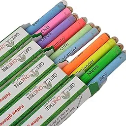 GIFTONETREE Eco Friendly Plantable Seed Pencils | Best for Distributing in School on Birthday | Return Gift (2 Neon Pencils in Box, 15, count) image 1