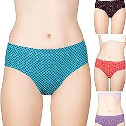 lux cozi for her Inner Elastic Printed 100% Cotton Hipster Panty Set for Women | Women Innerwear |Hipster Panties for Women | Colors & Prints May Vary |Pack of 4-picture-24