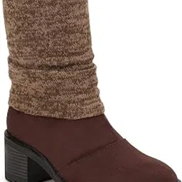 bruno manetti Women's Brown Boots Slipon, zipper, Calf Length Boots-picture-14
