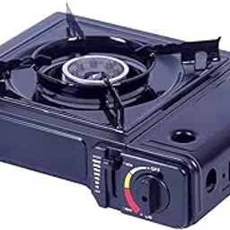 VIYANG SALES Portable Camping Stove,Camping Stove Automatic Ignition System,Outdoor Grill Plate Compact Outdoor Cooker Butane Gas,BBQ Cooker Caravan Outdoor, Black-image-94