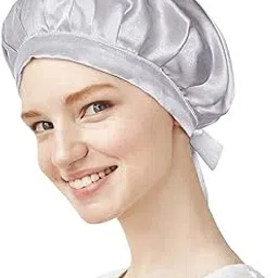 Professional Recommendation Natural Silk Nightcap for Long Hair with Comb Cream Silk Room Wear-image-10