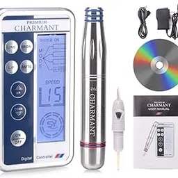 SD Enriching Beauty Digital Premium Charmant Eye Liner Eyebrow Eyelid Lips Pen Device Tattoo Gun Microblading Permanent Makeup Machine (Silver)-picture-10