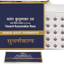 Vasant Kusumakar Rasa Suvarnakalpa | 30 Tablets | Vasant Kusumakar Ras Gold Bhasma Ayurvedic Supplement for Diabetes Management & Overall Wellness | AYUSH & GMP Certified-image-20