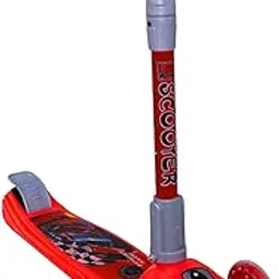 EAST COAST 3 Wheel Scooter for Kids with LED Light-Up Deck & Wheels for 3 to 12 Year, 5-Level Adjustable Height, and Easy Fold Design (Red)-picture-14