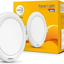 Wipro Garnet 8W Round LED Alpha Panel | Warm White (2700K) | Recessed Down Light for False Ceiling | Cutout - 110mm | Pack of 1-picture-12