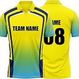 Cricket Polo Collar Sports Jersey for Men With Team Name and Number Printed | T-Shirt With Custom Name | DOdr1008-C01242023-C-POLO-28-image-93