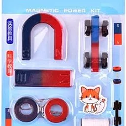 Science Magnets Set for Education Science School Classroom Experiment Tools for Kids Including Bar/Ring/Horseshoe/Thread/Car Magnets (N0:-3)-image-4