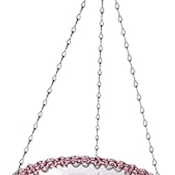 Hanging Bird Bath Large Capacity 9inch Bird Feeder for Garden Patio Backyard Rose Red|Home & Garden|Yard, Garden & Outdoor Living|Bird & Wildlife Accessories|Birdbaths-image-0