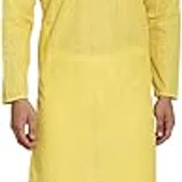 sojanya (Since 1958 Men's Cotton Thread Embroidered Kurta with White Churidaar Pyjama-picture-47