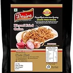 Desire Biryani Fried Onion, 2kg – Ready to Use Birista | No Added Salt or Preservatives | Crispy Garnish for Biryani, Pulao, Soups & Indian Meals-image-9