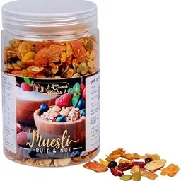 J J Crunch N Munch Muesli - 21% Fruits, Nuts & Seeds | 5 Grains | High in Vitamins (B1, B2, B3, B6, Folate) | Rich in Protein & Fiber | Healthy Multigrain Breakfast Cereal | Pack of 1-250g-picture-28