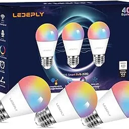 A15 LED Smart Bulb, Compatible with Alexa, Google Home, E26, 5W=40W, Color Changing, Dimmable WiFi Light Bulbs, No Hub Required, 3 Pack-picture-24